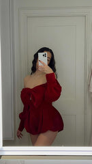 Sexy A line Off The Shoulder Burgundy 18th Birthday Dresses Short Birthday Outfits P1781