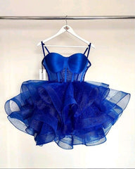 Ball Gown Straps Royal Blue Birthday Dresses Birthday Outfits P799