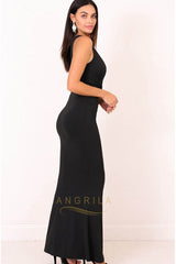 Trumpet/Mermaid V-neck Sexy Prom Dress with Sash