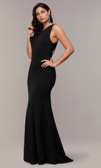 Strappy-Open-Back Long Formal Prom Dress 8232