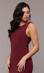 Strappy-Open-Back Long Formal Prom Dress 8232