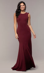 Strappy-Open-Back Long Formal Prom Dress 8232