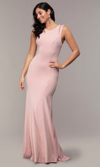 Strappy-Open-Back Long Formal Prom Dress 8232