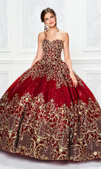 Princesa Red and Gold Quinceañera Dress PR11945