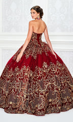 Princesa Red and Gold Quinceañera Dress PR11945