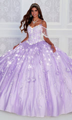 Cold-Shoulder Princesa Quinceanera Dress PR12271