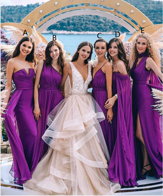 Sexy Mermaid Multiway Purple Bridesmaid Dresses dresses
