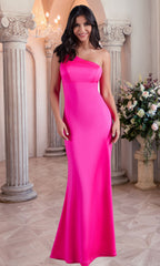 PromGirl Shimmer One-Shoulder Long Prom Dress