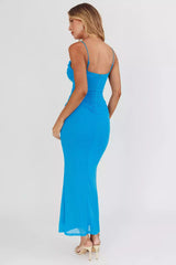 Personalized tight neck collar with pleated texture, fully lined, invisible back zipper, adjustable thin shoulder straps Prom Dresses