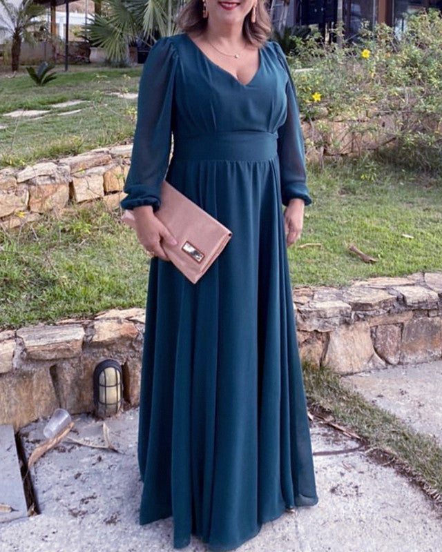 Plus Size Chiffon Bridesmaid Dresses With Sleeves