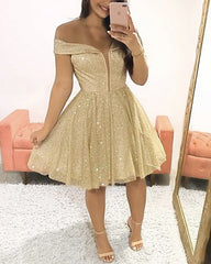 Princess Homecoming Dresses Sequin Off The Shoulder
