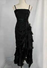 Elegant Chiffon Prom Dress Sheath Evening Gown Party Dress Spaghetti Strap Formal Dress HZ1024