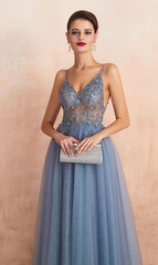 Sexy Beading Long Prom Dresses,Evening Dresses,Charming Dance Dress