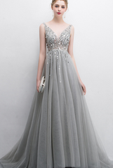 Sexy Beading Long Prom Dresses,Evening Dresses,Charming Dance Dress