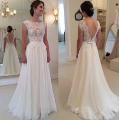 Open Back A-line Beach Wedding Dress DTB151