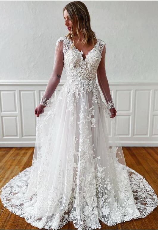 Wedding Dresses with Sleeves,Bridal Dresses
