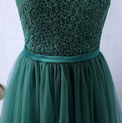 Lace and Tulle Beautiful Bridesmaid Dress, Elegant Formal Dress