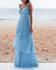 Charming Blue Prom Dress Long Evening Dress,AST1277