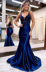 2024 Sexy Satin Prom Dresses with Lace Top and Open Back