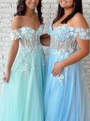 Off the Shoulder Prom Dresses Long, Sexy Graduation School Party Gown
