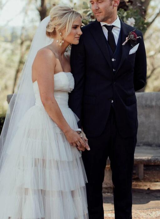 Strapless Tulle Wedding Dresses,Bridal Dresses
