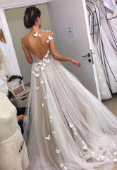 Open Back Beach Wedding Dresses,Bridal Dresses