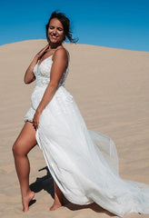 A-line Beach Wedding Dresses,Bridal Dresses