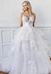 Open Back Ball Gown Wedding Dresses,Bridal Dresses