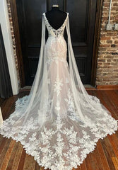 Open Back Mermaid Tulle/Lace Wedding Dresses DT1559