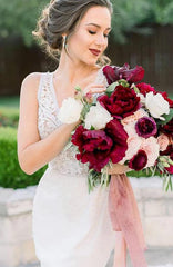 V-Neck Mermaid Wedding Dress DT1569