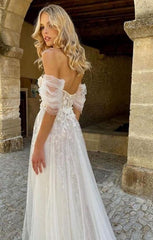 Sexy A-line Lace Beach Wedding Dresses DT1603