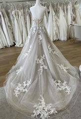 Strapless Tulle/Lace Beach Wedding Dresses DTB105