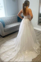 A Line Tulle/Lace Wedding Dresses,Custom Made Bridal Dress DTB117