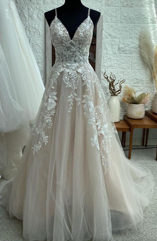 Open Back A-line Wedding Dress, Bridal Gown ,Dresses For Brides DTB131