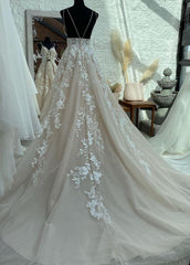 Open Back A-line Wedding Dress, Bridal Gown ,Dresses For Brides DTB131