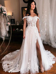 Sweetheart A-line Tulle/Lace Wedding Dress
