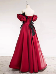 Princess A line Off The Shoulder Party Dresses Red Prom Dresses P947