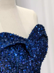 Elegant A line Off The Shoulder Royal Blue Prom Dresses Formal Evening Dress P1140