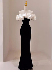 Gorgeous Mermaid Off The Shoulder Black Prom Dress P1876