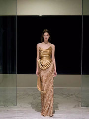 Mermaid Strapless Sequin Prom Dresses Evening Dress P2061