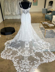 Straps Mermaid Tulle/Lace Wedding Dress
