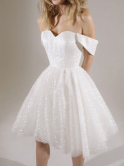 Charming White Sweetheart Short Prom Dress Elegant Homecoming Dress SH587