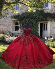 Sequin Pattern Ball Gown Tulle Sweetheart Quinceanera Dress
