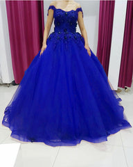 3D Flowers Quinceanera Dresses Tulle Off Shoulder