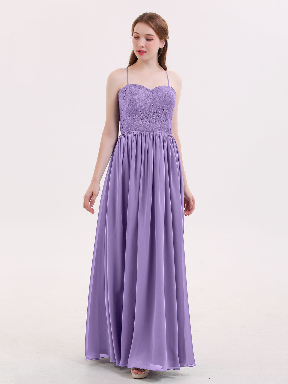 Spaghestti Strap Chiffon Dress with Sweetheart-Tahiti
