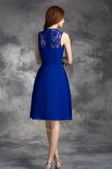 A-Line/Princess Halter Chiffon Short Bridesmaid Dress