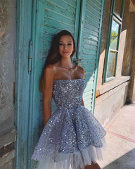 Sexy Sequins Mini Dress Homecoming Dress SH657