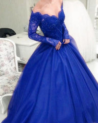 Red Long Sleeve Quinceanera Dresses Ball Gown Appliques