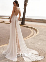 Bohemian Wedding Dress For Beach Wedding, Custom BOHO Gown