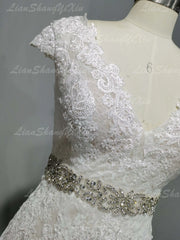 Boho V Neck Wedding Dresses Chiffon Bohemian Gowns Elegant A Line Customized